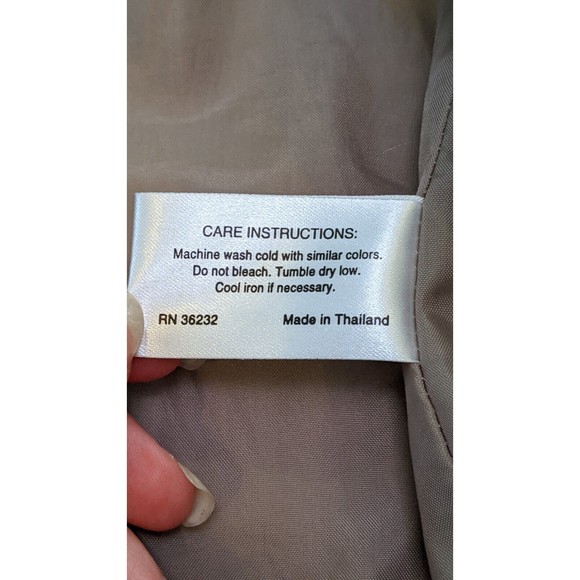 Gallery Women's L Khaki Tan Water Repellent Fully Lined Trench Coat - Picture 14 of 16